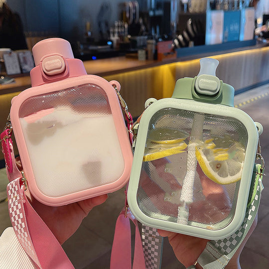 Fashion Portable Straw Cup | Minimalist Aesthetic Travel Tumbler