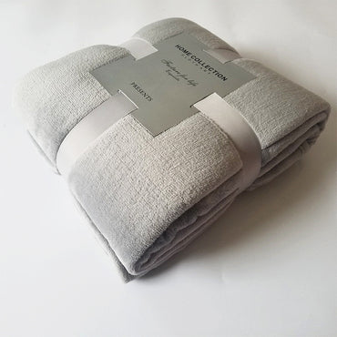 Pure Color Fleece Blanket | High-Stability Thermal Travel Wrap