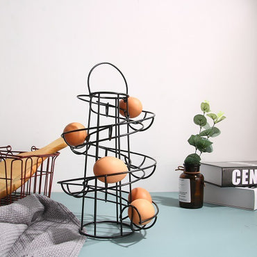 Spiral Egg Rack | High-Stability Vertical Storage Basket