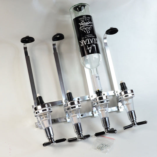 4-Head Wine Pouring Rack | High-Stability Wall-Mounted Bar Station