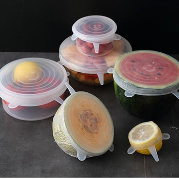 Silicone Fresh-Keeping Covers | 6-Piece Universal Stretch Lid Set