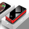 High-capacity 30000mAh power bank with LCD display, compatible with all devices and sleek design.