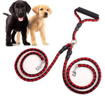 Corde de traction à double extrémité pour promener le chien Corde de traction à double extrémité à la main Une plus deux laisses Collier Fournitures pour animaux de compagnie Collier pour chien