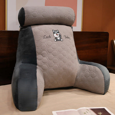 Character Lumbar Support Cushion | Warm Latex Fabric Back Pillow