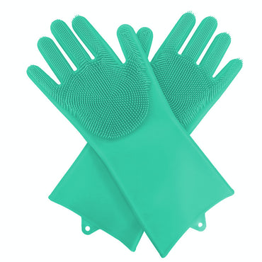Heavy-Duty Silicone Gloves | Heat-Resistant Non-Slip Cleaning Pair