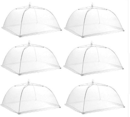 Rectangular Mesh Dish Cover | Large Food Shield with Washable Net