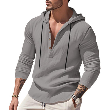 Men’s Hooded T-Shirt Sweater | Loose-Fitting Casual Motion Hub