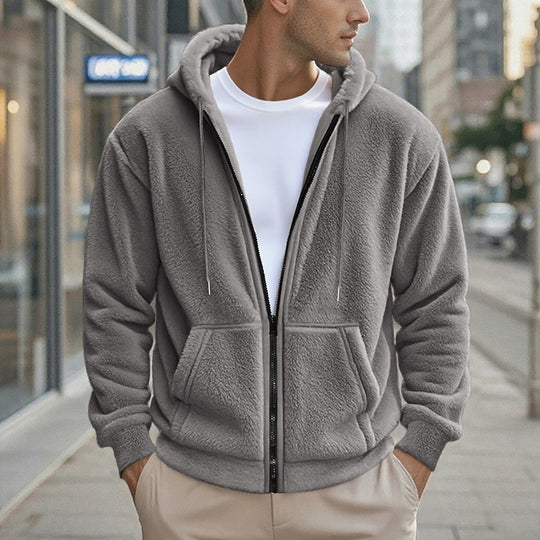Men’s Hooded Cardigan Jacket | High-Velocity Loose Casual Outer-Hub