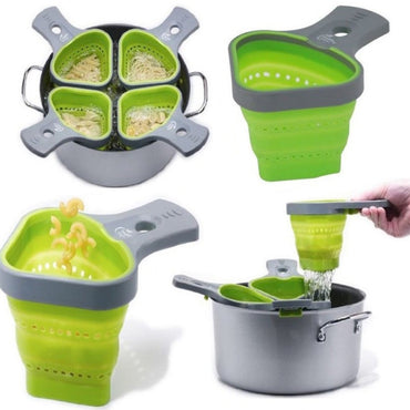 Folding Silicone Colander | Odourless Heat-Resistant Food Strainer