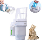 Pelle à litière pour chat élargie avec sacs de recharge, grand bac à litière pour chat, système de poubelle à déchets pour chat autonettoyant, fournitures pour animaux de compagnie
