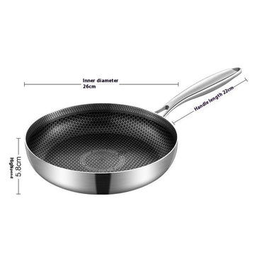 316 Steel Professional Skillet | 5.8cm Deep Wall & Composite Base