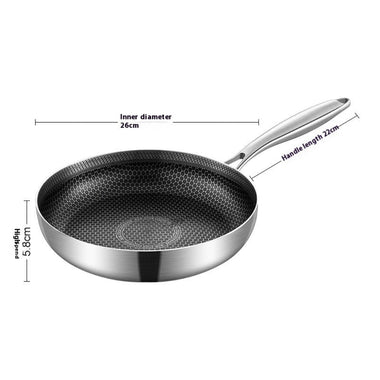 316 Steel Professional Skillet | 5.8cm Deep Wall & Composite Base