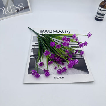 Hyper-Realistic Camellia Botanical | Faux Spring Grass Landscape Decor