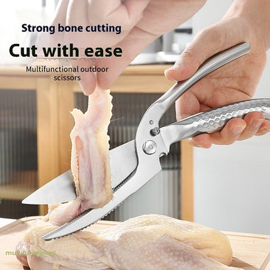 Dual-Purpose Kitchen Shears | Strong Stainless Steel Food Scissors