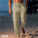 Beach Pants Drawstring Elastic Waist Straight Flat Comfortable Transparent