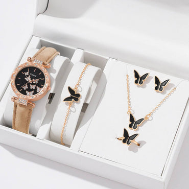 Butterfly Dial Fashion Watch | Minimalist Slim-Strap Visual Anchor