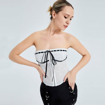 Contrasting Strap Ribbed Camisole | Two-Tone Sporty Crop Top