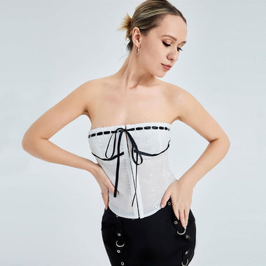 Contrasting Strap Ribbed Camisole | Two-Tone Sporty Crop Top