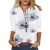 Fashion Summer Women's Printed V-Neck Loose Top Shirt