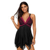 Striped One-Piece Swimsuit in black with pink accents, featuring a flattering silhouette and supportive design.