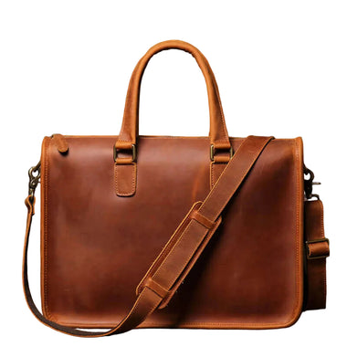 Men's Bag Crazy Horse Leather Briefcase For Laptop