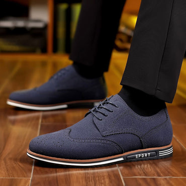 Men's Casual Shoes Plus Size Matte Low-top Shoes Suede Leather