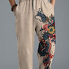 Men's Loose Casual Straight-leg 3D Printed High Waist Wide Leg Pants
