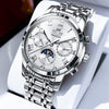 Multifunctional Moon Phase Automatic Mechanical Watch Waterproof Watch