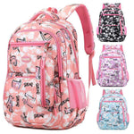 New letter print backpack in pink, perfect for primary school students, with stylish design and multiple color options.