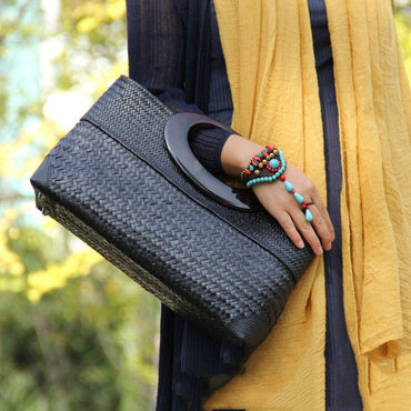Original Handmade Straw Bag Rattan Women's Handbag