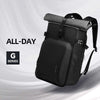 Outdoor photography multifunctional waterproof black and gray computer backpack with all-day design.