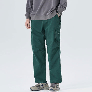 Retro Men's Loose Casual Pants Multi-pocket Cargo Pants
