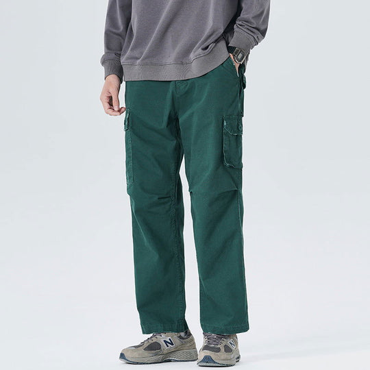 Retro Men's Loose Casual Pants Multi-pocket Cargo Pants