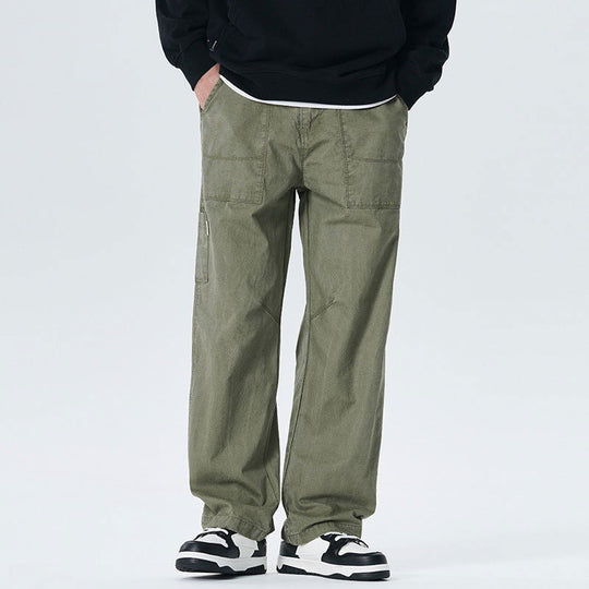 Retro Men's Loose Casual Pants Multi-pocket Cargo Pants