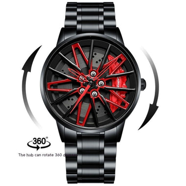 Rotating Rim Sport Watch | 44mm Steel Racing-Series Quartz Timepiece