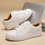 Spring Genuine Leather Breathable British Board Shoes Thick Sole Sporty Simplicity Comfort And Casual