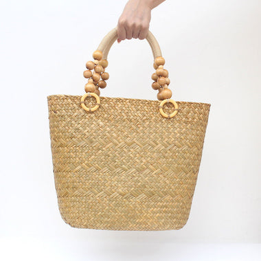 Straw Handbag Retro Large Capacity