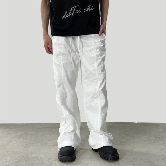 Summer American Niche White Loose Casual Sports Pants