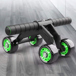 Women fitness roller with foam handles and wear-proof wheels, ideal for abdominal workouts.