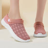 Women's pink mesh sandals, breathable and lightweight lazy slippers, perfect for summer leisure wear.