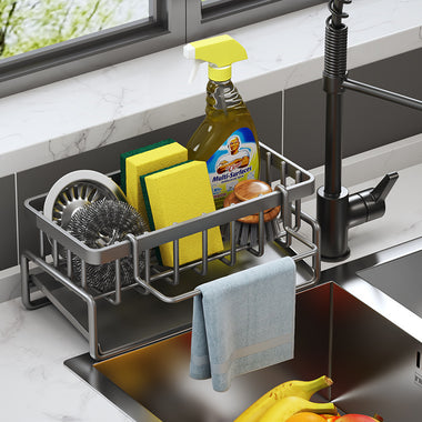 Sink Storage Drainage Rack | Multi-functional Kitchen Detergent Basin