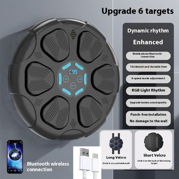 Smart Rhythm Wall Boxing Target | Interactive Bluetooth Impact Trainer