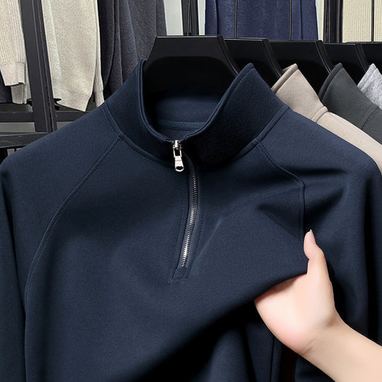 Men’s Stand-Collar Cotton Sweater | High-Velocity Modern Fashion Hub