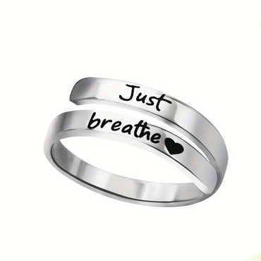 Silver Spiral Heart Ring