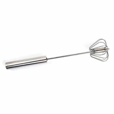 Push-Spin Semi-Automatic Whisk | Rotating Stainless Steel Egg Beater