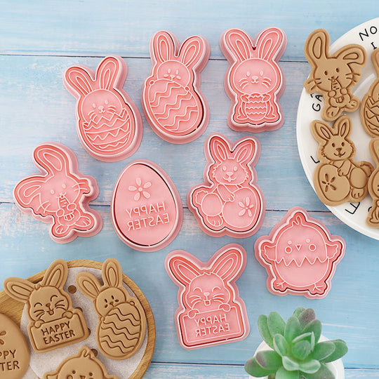 Easter Cookie Mold | High-Detail Cartoon Bunny & Egg Press