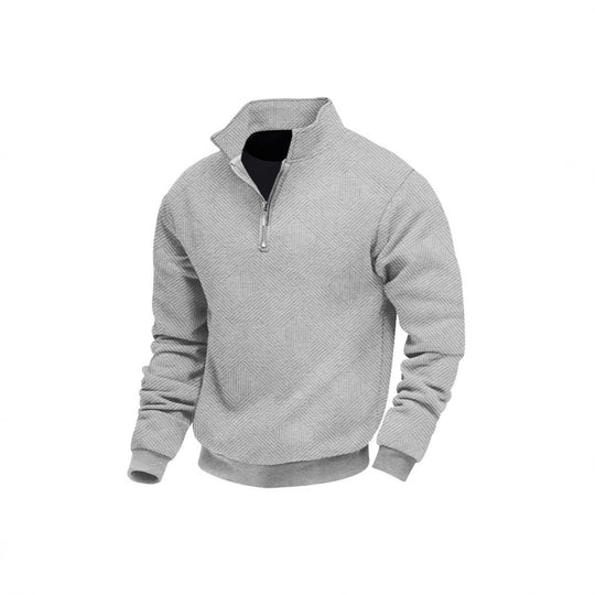 Men’s Lapel Zipper Pullover | High-Velocity Loose Casual Motion Hub